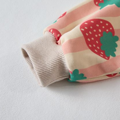 Set 2 pezzi Baby Beige Stripe Strawberry - image 4