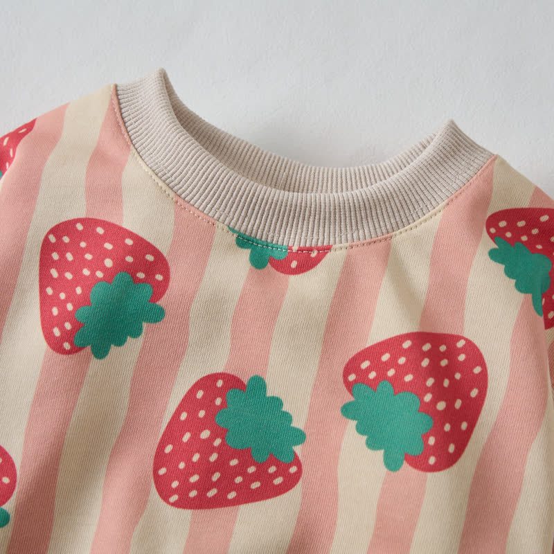 Set 2 pezzi Baby Beige Stripe Strawberry - image 5