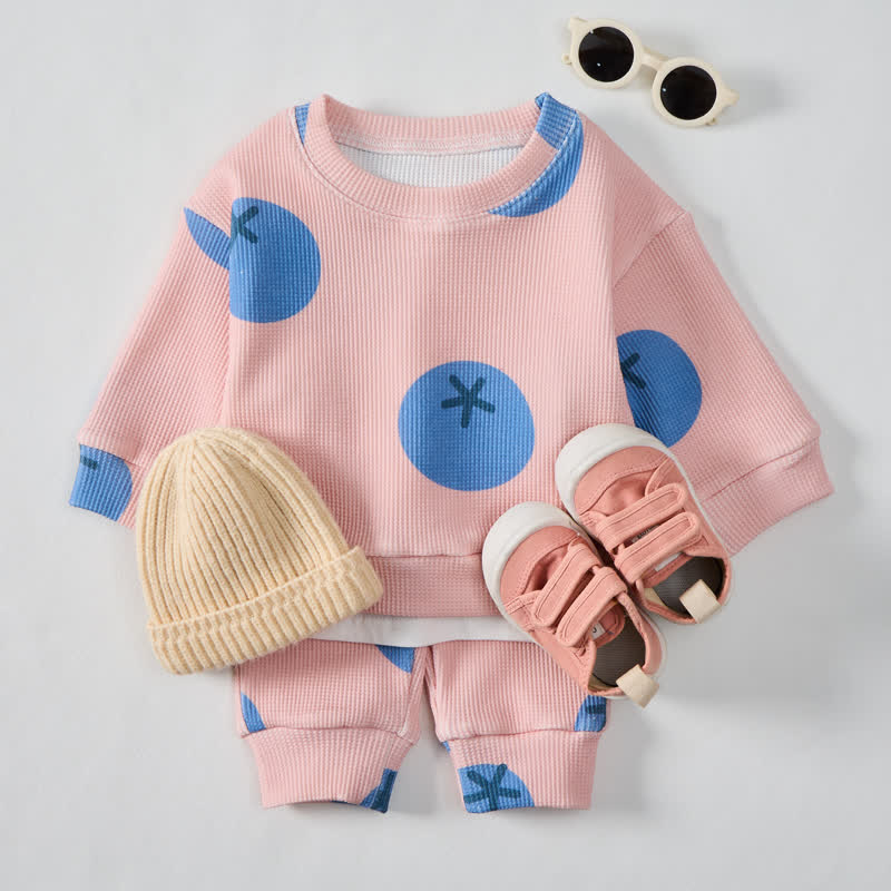 Set 2 pezzi rosa Baby Blueberry Waffle - image 2