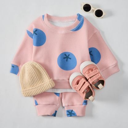 Set 2 pezzi rosa Baby Blueberry Waffle - image 2