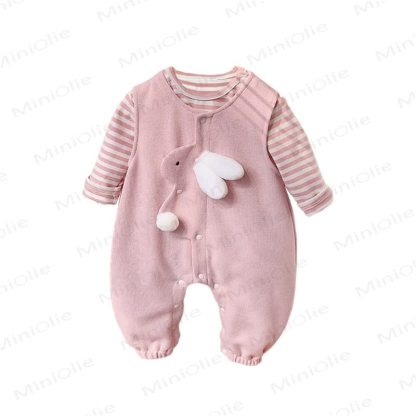 Completo con salopette e maglietta a righe Baby Rabbit - image 13