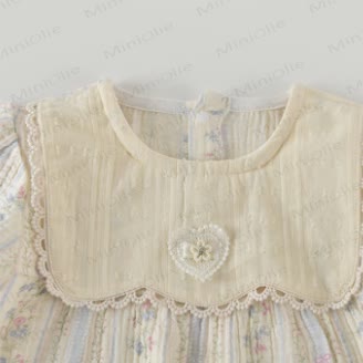 Tutina beige floreale per bambina - image 3