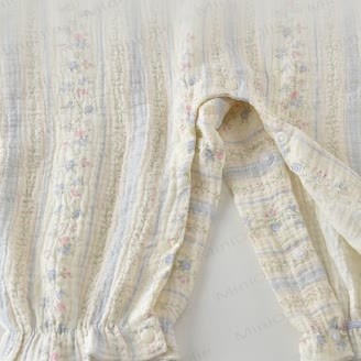 Tutina beige floreale per bambina - image 4