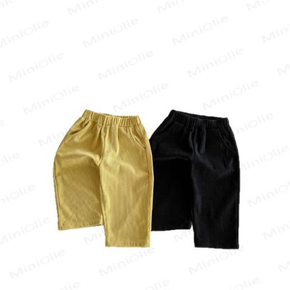 Pantaloni in velluto a coste tinta unita per neonati e bambini - image 4