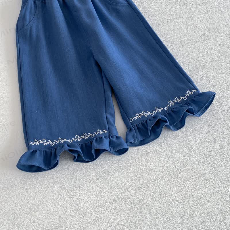 Canotta/pantaloni in denim/top con fiocco per bambina/neonata - image 21