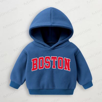 Felpa con cappuccio blu per bambini BOSTON Baby - Blu - 3-5T - image 1