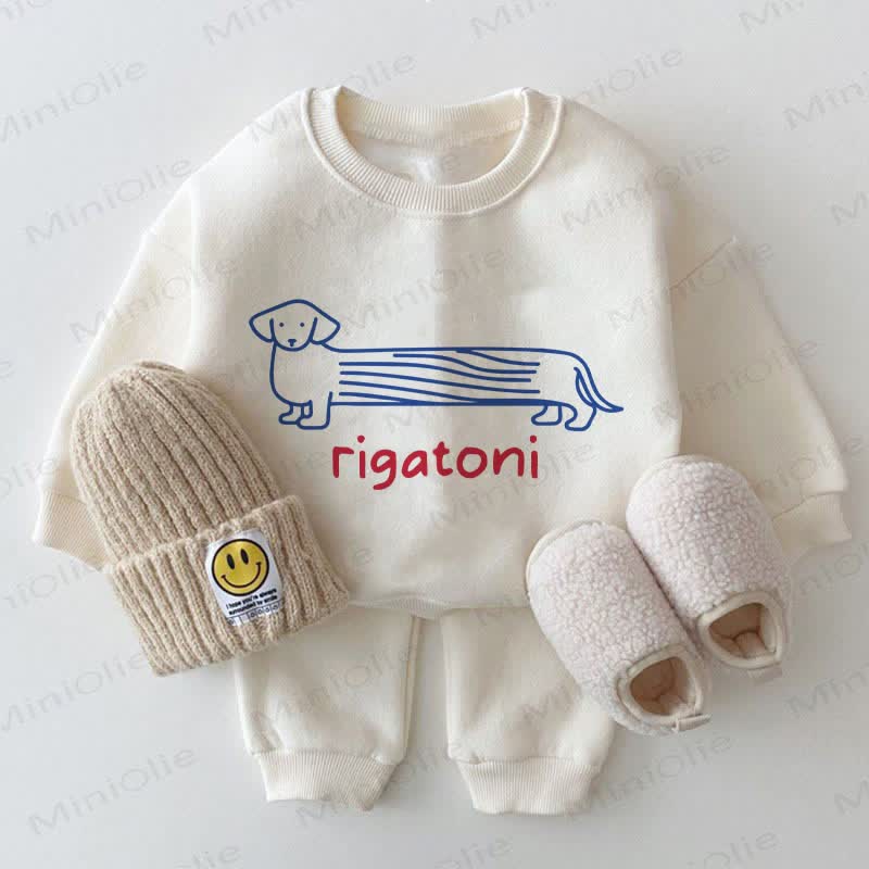 RIGATONI Set 2 pezzi felpa bianca per neonati - Bianco - 2-3T - image 1