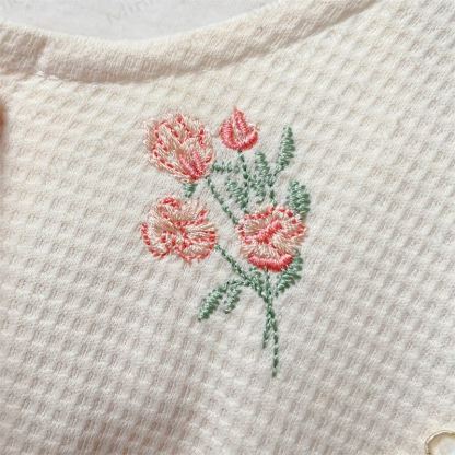 Tutina pigiama con ricami floreali per bambina - image 5