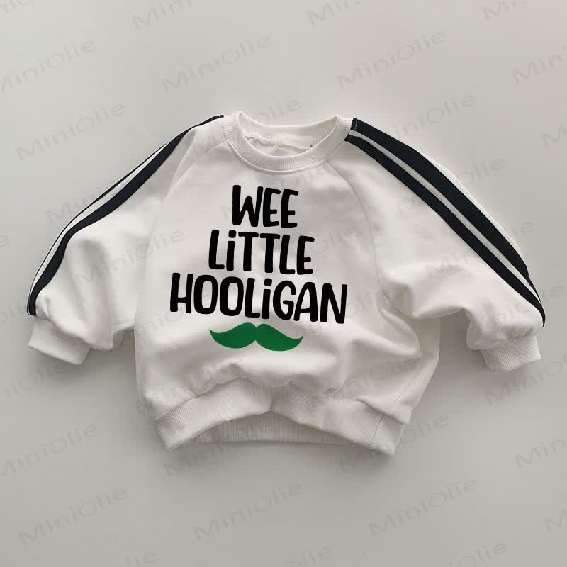 Felpa bianca a righe laterali per neonati WEE LITTLE HOOLIGAN - Bianco - 2-3T - image 1