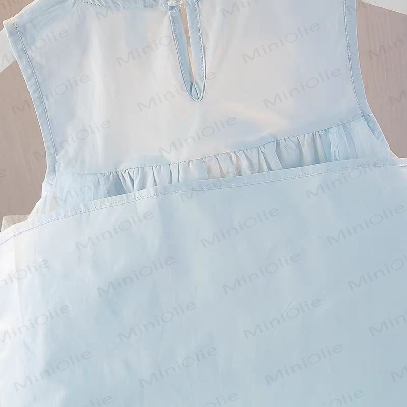 Vestito senza maniche in rete floreale per bambina - image 7