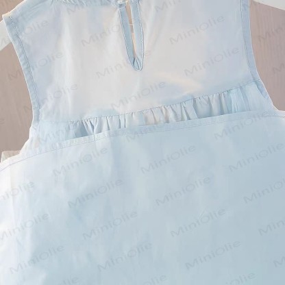 Vestito senza maniche in rete floreale per bambina - image 7