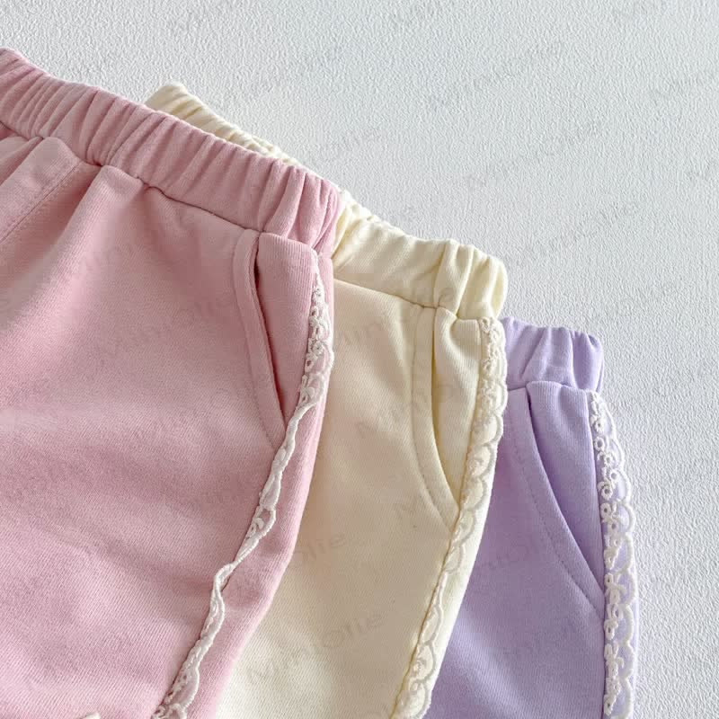 Pantaloni con fiocco in pizzo per bambina - image 9