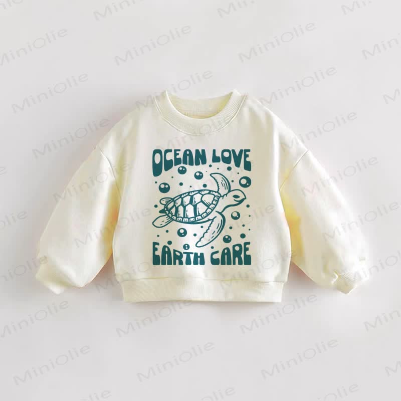 Felpa color crema per neonati e bambini OCEAN LOVE EARTH CARE - Crema - 3-5T - image 1