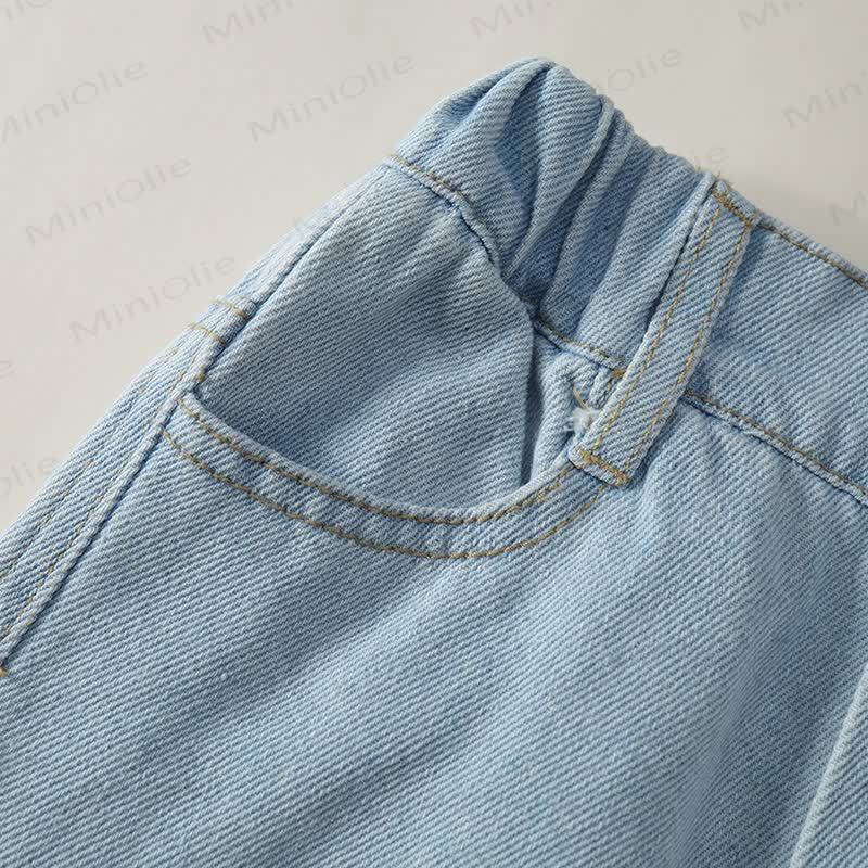 Pantaloni larghi in denim per bambine - image 6