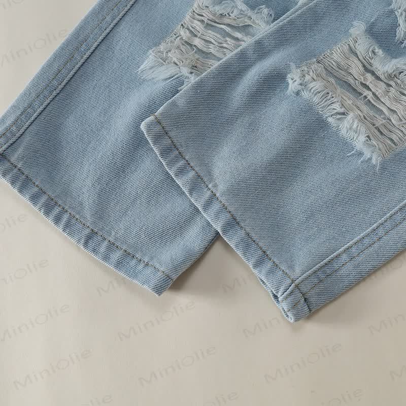 Pantaloni larghi in denim per bambine - image 10