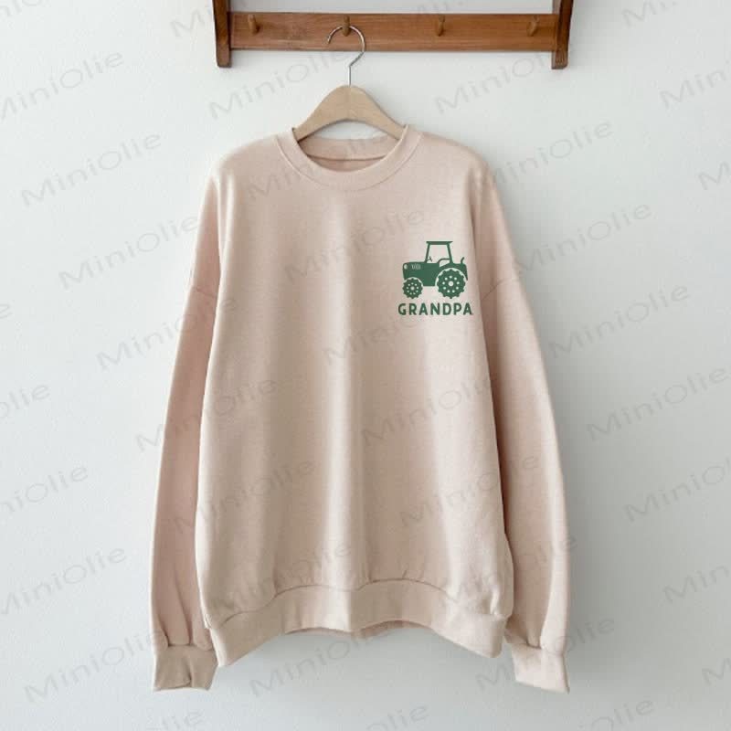 Felpa beige per bambini con scritta "NONNO/ANDANDO CON MIO NONNO" - image 2