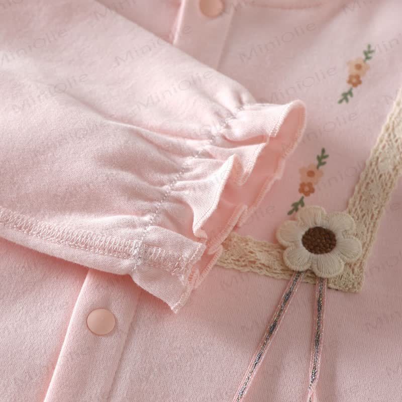 Tutina pigiama a fiori per neonato - image 3