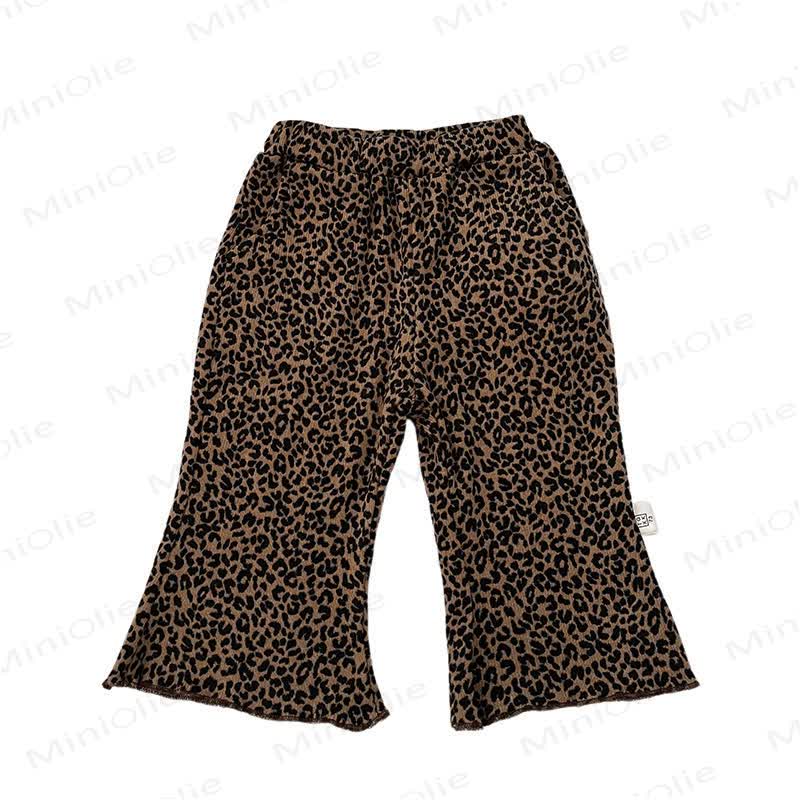 Pantaloni con stampa leopardata per bambina - image 3