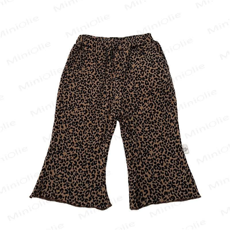 Pantaloni con stampa leopardata per bambina - image 3