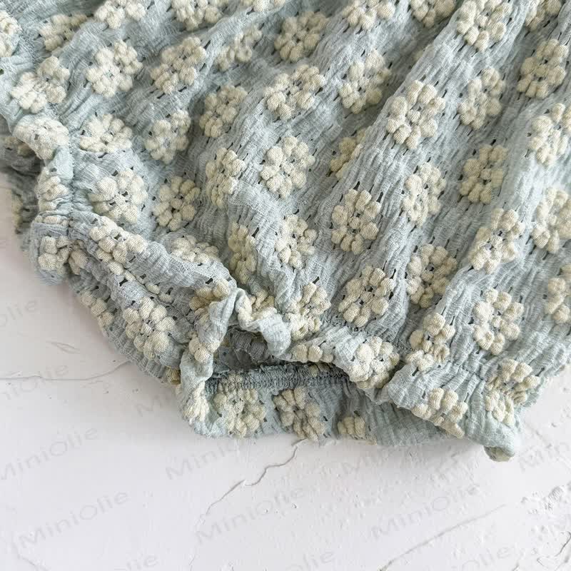 Completo in maglia da 2 pezzi con fiori ricamati per bambina - image 9