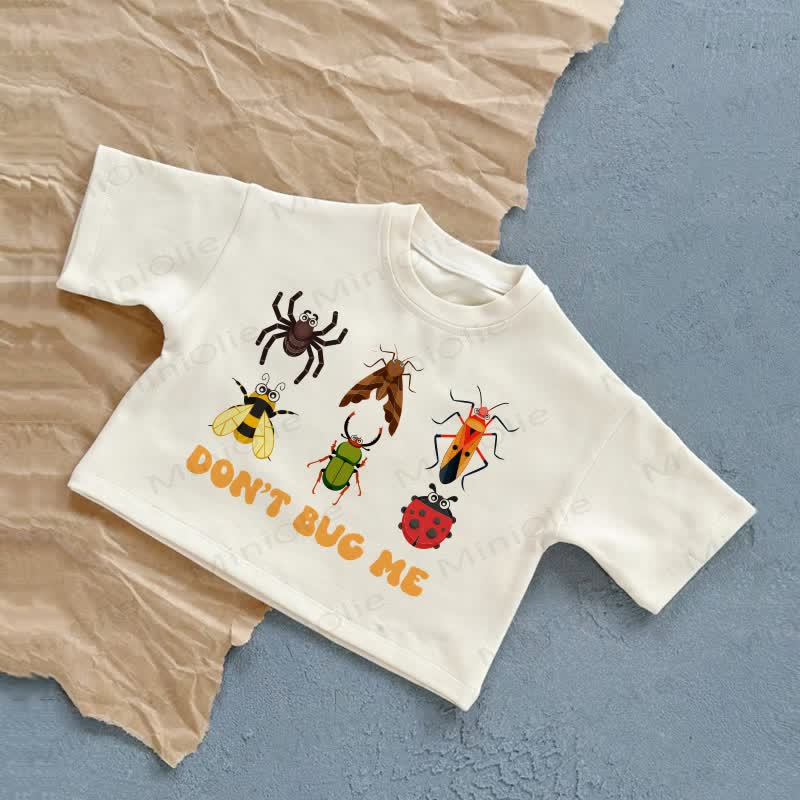 T-shirt estiva casual per neonati "DON'T BUG ME" - Bianco - 2-3T - image 1