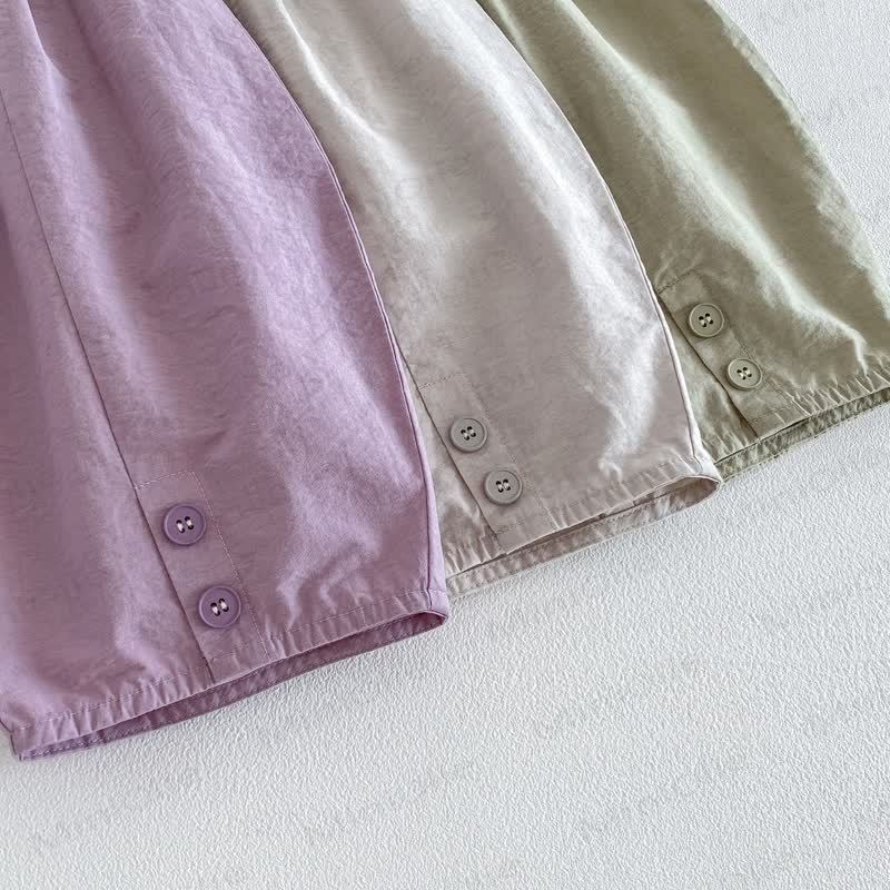 Pantaloni estivi larghi tinta unita per neonati e bambini - image 11