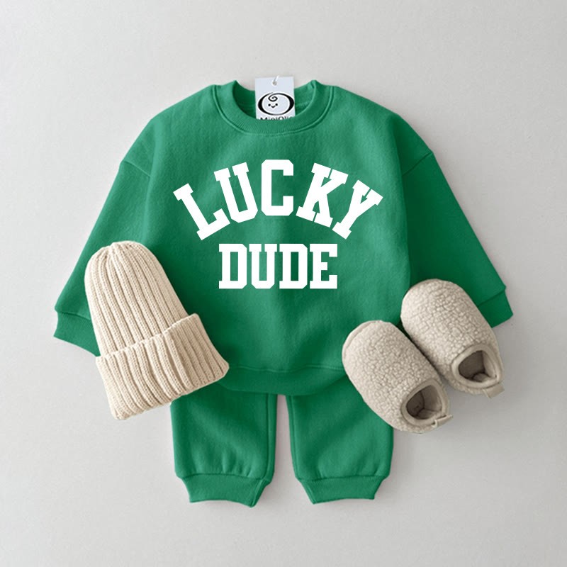 Felpa per neonati LUCKY DUDE, set da 2 pezzi verde - Verde - 2-3T - image 1
