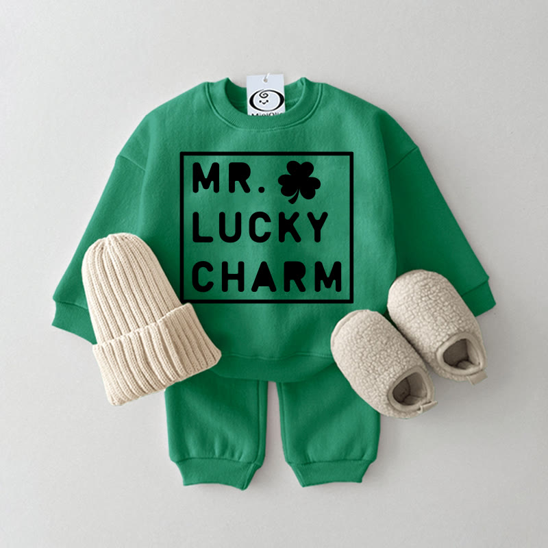 MR. LUCKY CHARM Felpa per neonati, set da 2 pezzi verde - Verde - 2-3T - image 1