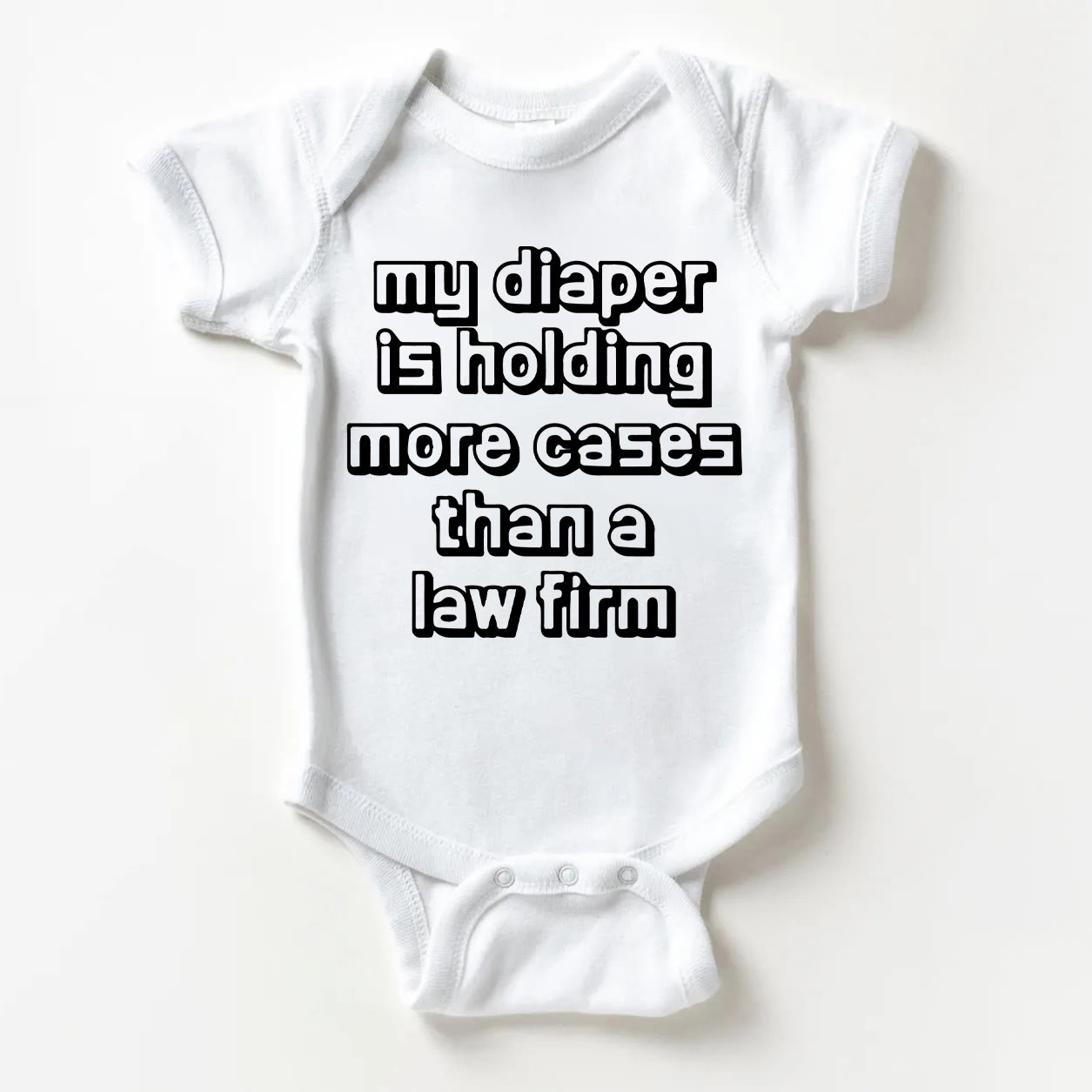 IL MIO PANNOLINO CONTIENE PIÙ CASI DI UNO STUDIO LEGALE Body bianco per neonati - Bianco - 18-24 mesi - image 1