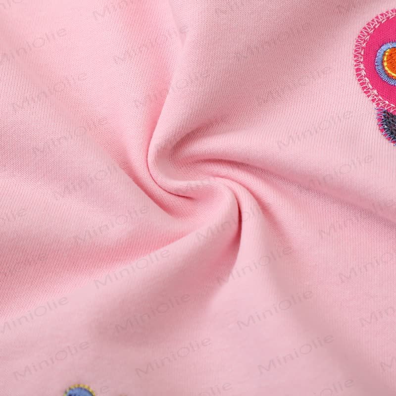 Felpa rosa per bambina con ricamo a farfalla - image 4