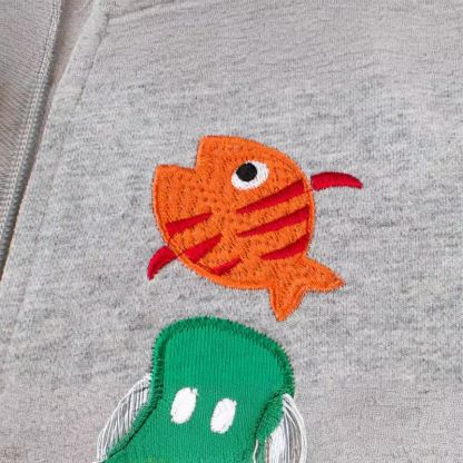 Felpa con cappuccio e zip a tema coccodrillo per bambini - image 5