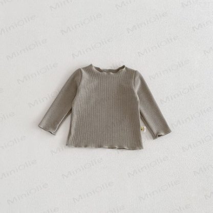 Tuta a pois per bambina/top tinta unita - Top grigio verde - 2-3T - image 7