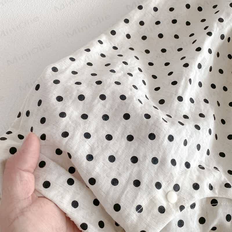 Tuta a pois per bambina/top tinta unita - image 10