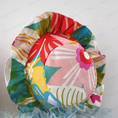 Vestito con fiocco a fiori per neonati e bambini - image 5