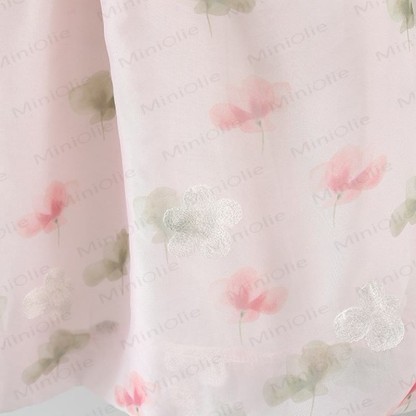 Abito sottoveste con fiocco e fiori per bambina - image 15