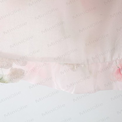 Abito sottoveste con fiocco e fiori per bambina - image 17