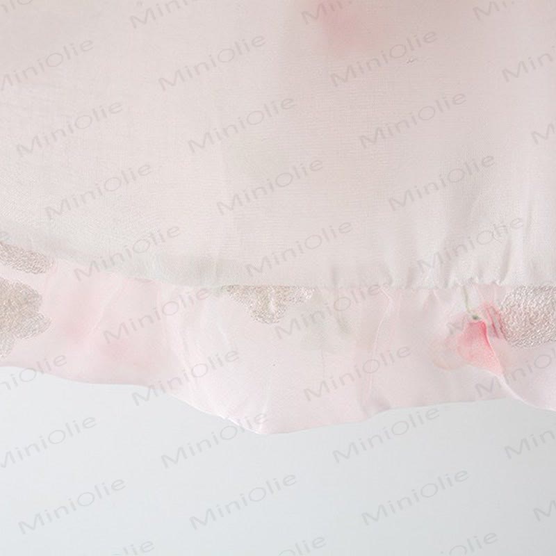 Abito sottoveste con fiocco e fiori per bambina - image 18