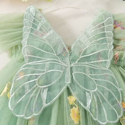 Vestito a rete con fiori/ciliegie per bambina - image 5