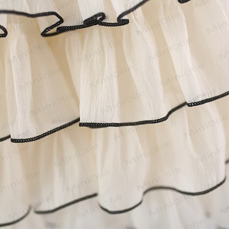 Abito sottoveste a rete con fiori per bambina - image 8