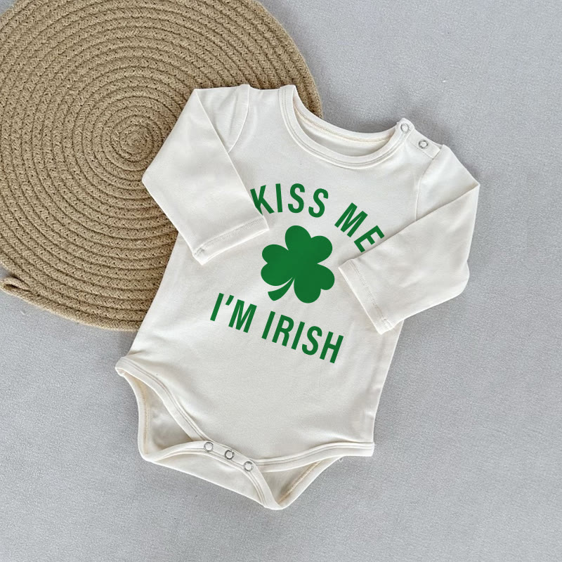 Body bianco per neonati "KISS ME I'M IRISH" - Bianco - 18-24 mesi - image 1