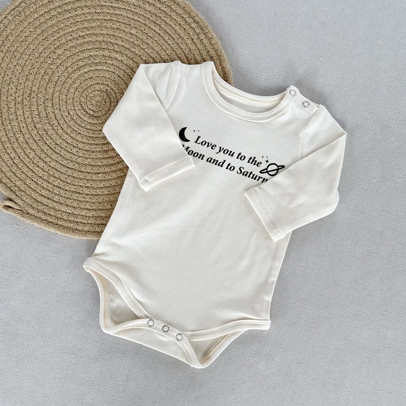 TI AMO FINO ALLA LUNA E A SATURNO Body bianco per neonato - Bianco - 18-24 mesi - image 1