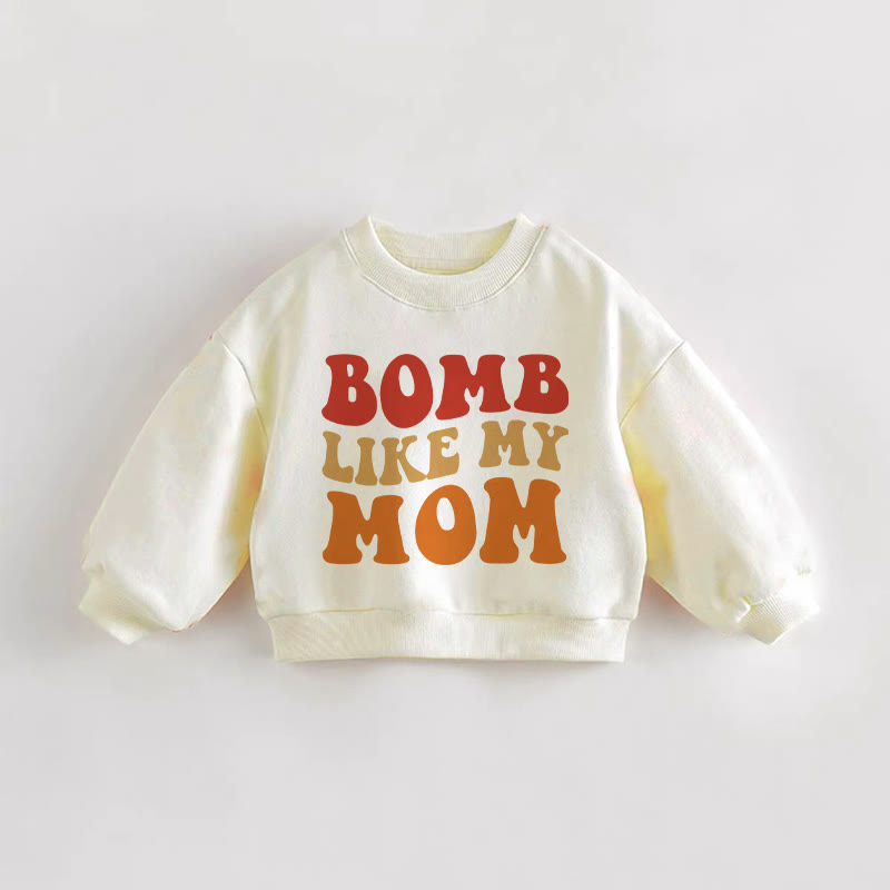 Felpa per neonati e bambini BOMB LIKE MY MOM - Crema - 3-5T - image 1