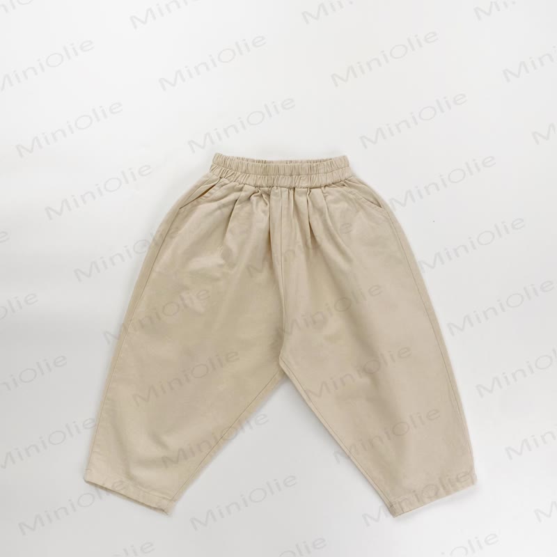 Pantaloni tinta unita per bambini - Beige - 6-7,5T - image 2