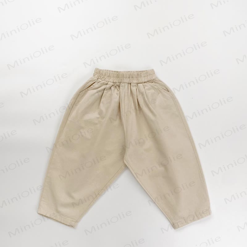 Pantaloni tinta unita per bambini - Beige - 6-7,5T - image 2