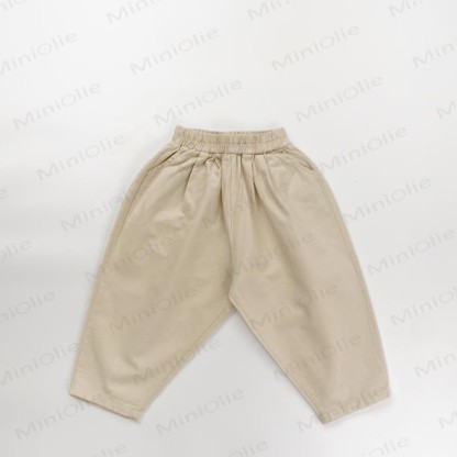Pantaloni tinta unita per bambini - Beige - 6-7,5T - image 2