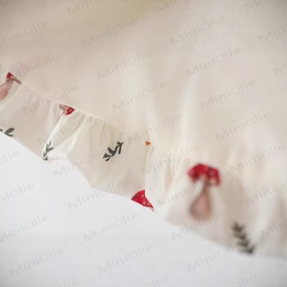 Vestito beige con colletto a petalo e fungo per bambina - image 10