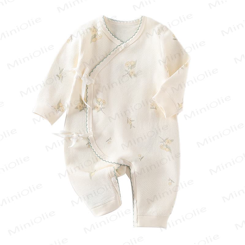 Tutina in cotone con stampa floreale per neonato - image 2