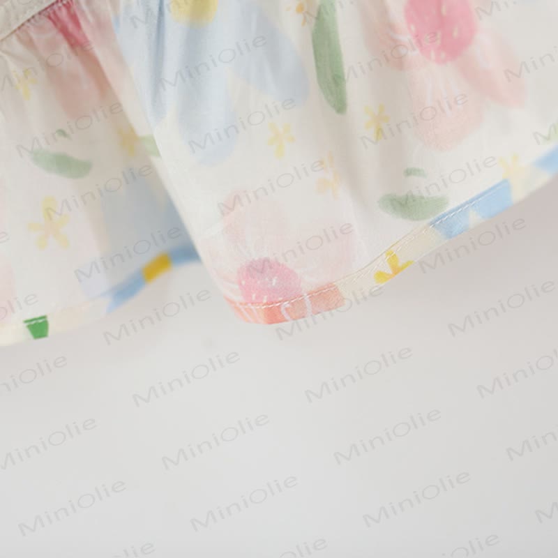 Vestitino rosa e blu a fiori per bambina - image 9