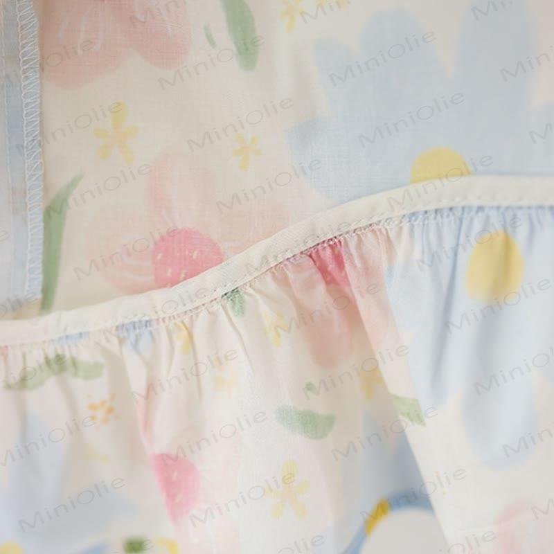 Vestitino rosa e blu a fiori per bambina - image 10