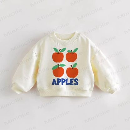 Felpa beige APPLES per neonati e bambini - Crema - 3-5T - image 1